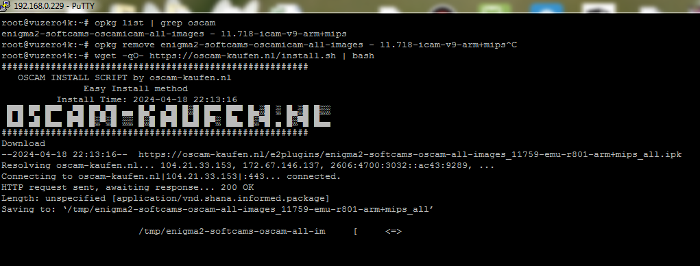 auto install oscam script